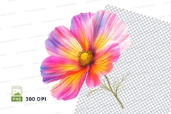 Colorful poppy flower clipart png Product Image 1