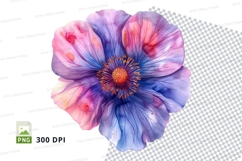 Vibrant flower clipart png Product Image 1