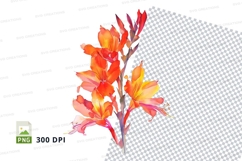 Vibrant orange flower clipart png Product Image 1