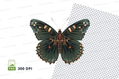 Green butterfly clipart png Product Image 1