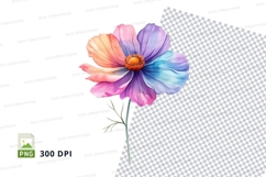 Colorful flower clipart png Product Image 1
