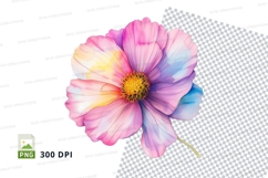 Colorful flower clipart png Product Image 1
