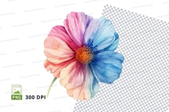 Colorful flower clipart png Product Image 1