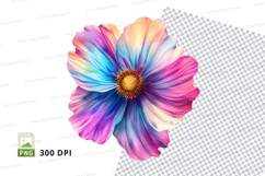 Colorful flower clipart png Product Image 1