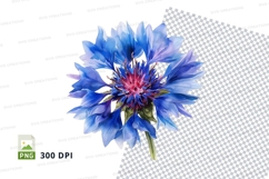 Blue flower clipart png Product Image 1