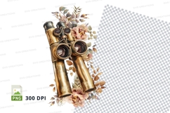 Antique binoculars with floral decoration Product Image 1