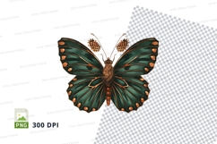 Green butterfly with pinecones Product Image 1