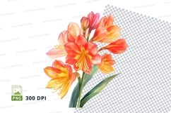 Vibrant orange and yellow flowers clipart png Product Image 1