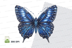 Blue butterfly clipart png Product Image 1