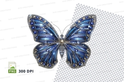 Enchanted blue butterfly clipart png Product Image 1