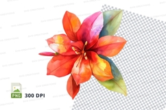 Vibrant flower clipart png Product Image 1