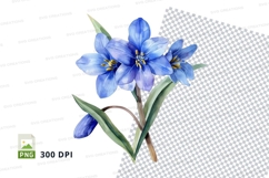 Blue flowers clipart png Product Image 1