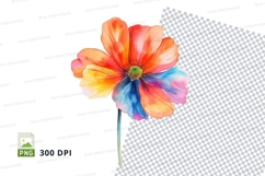 Colorful flower clipart png Product Image 1