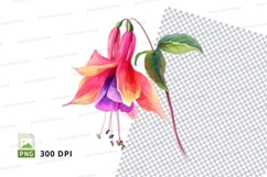 Colorful fuchsia flower clipart png Product Image 1