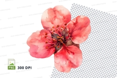 Delicate pink flower clipart png Product Image 1