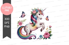 Magical unicorn clipart png Product Image 1