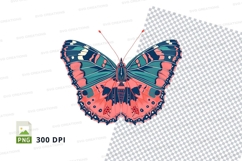 Colorful butterfly clipart png Product Image 1