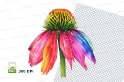 Colorful flower clipart png Product Image 1
