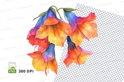 Vibrant flower clipart png Product Image 1