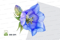 Blue flower clipart png Product Image 1