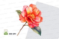 Vibrant camellia flower clipart png Product Image 1