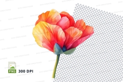 Vibrant flower clipart png Product Image 1