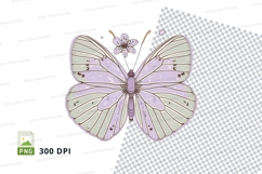 Delicate butterfly with flower Product Image 1