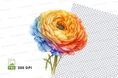Colorful flower clipart png Product Image 1