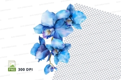 Blue orchids clipart png Product Image 1