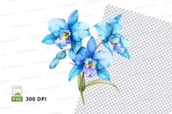Blue flowers clipart png Product Image 1