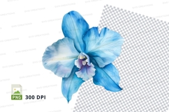 Blue orchid clipart png Product Image 1