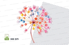 Colorful dandelion clipart png Product Image 1