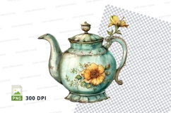 Elegant teapot clipart png Product Image 1