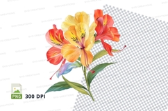 Vibrant flower bouquet clipart png Product Image 1