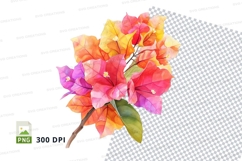 Vibrant bougainvillea flowers clipart png Product Image 1