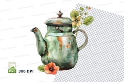 Vintage teapot with flowers Product Image 1