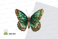 Green and brown butterfly clipart png Product Image 1
