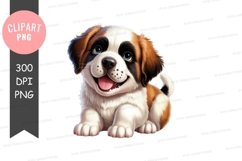 Happy puppy clipart png Product Image 1