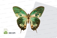 Green butterfly clipart png Product Image 1