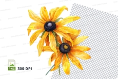 Vibrant sunflowers clipart png Product Image 1