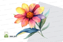 Colorful flower clipart png Product Image 1