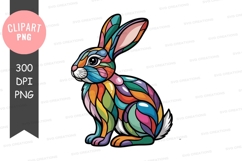Colorful rabbit clipart png Product Image 1