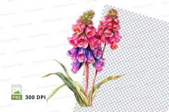 Pink bellflower clipart png Product Image 1