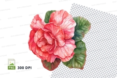 Vibrant pink hibiscus flower clipart png Product Image 1