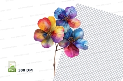 Colorful flowers clipart png Product Image 1