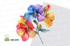 Colorful bouquet of flowers clipart png Product Image 1