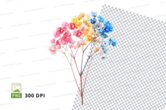 Colorful flower bouquet clipart png Product Image 1