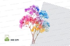 Colorful baby's breath clipart png Product Image 1