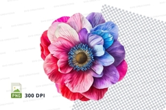 Colorful flower clipart png Product Image 1