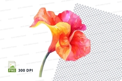 Vibrant tulip clipart png Product Image 1